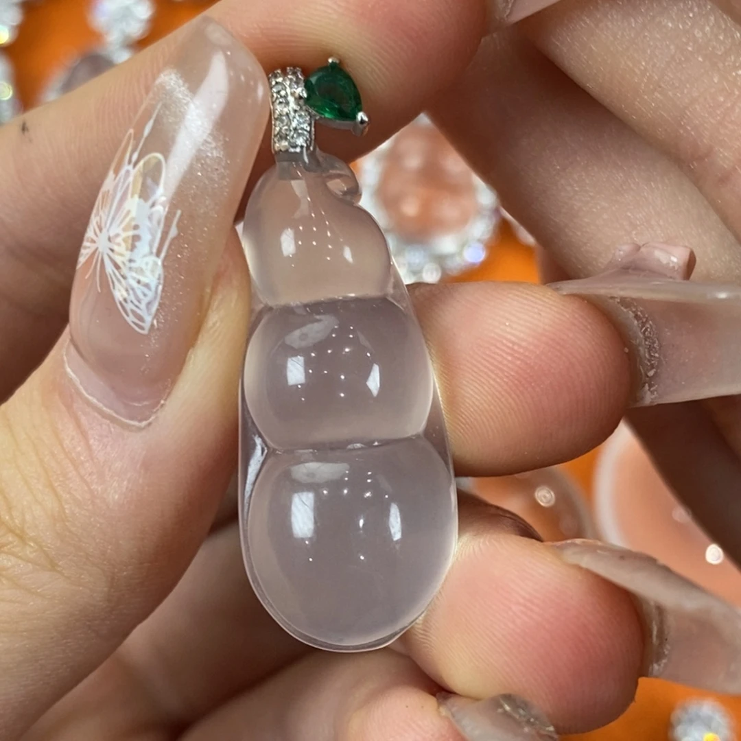银S925镶嵌吊坠石英质玉