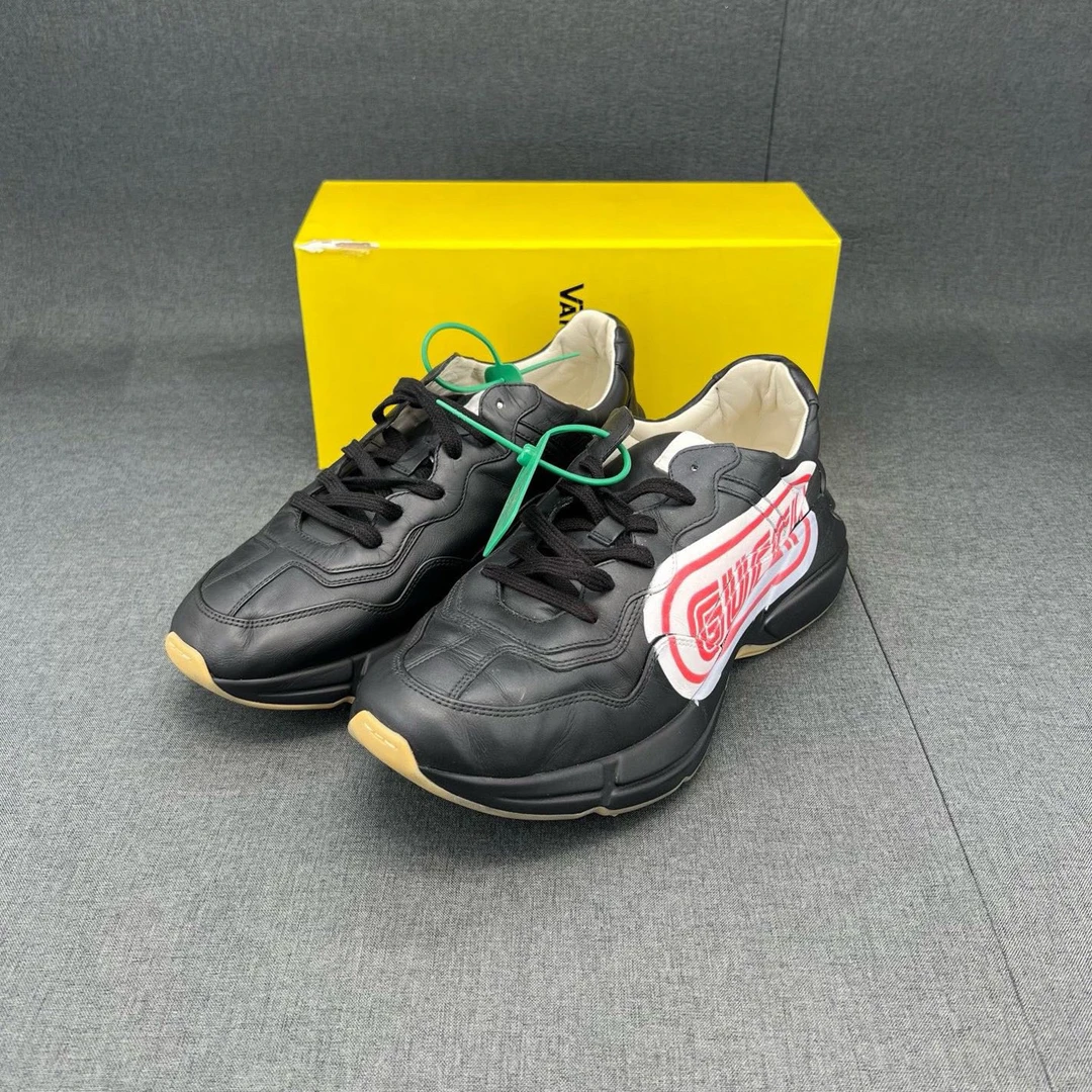 未使用 GUCCI/古驰 码数41.5GUCCI古驰 Rhyton 黑红 全新配盒