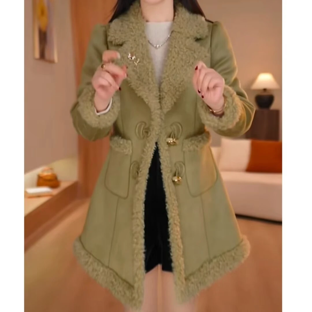 【美瑞】冬季新款大气百搭优雅修身时尚保暖女士外套M-2XL