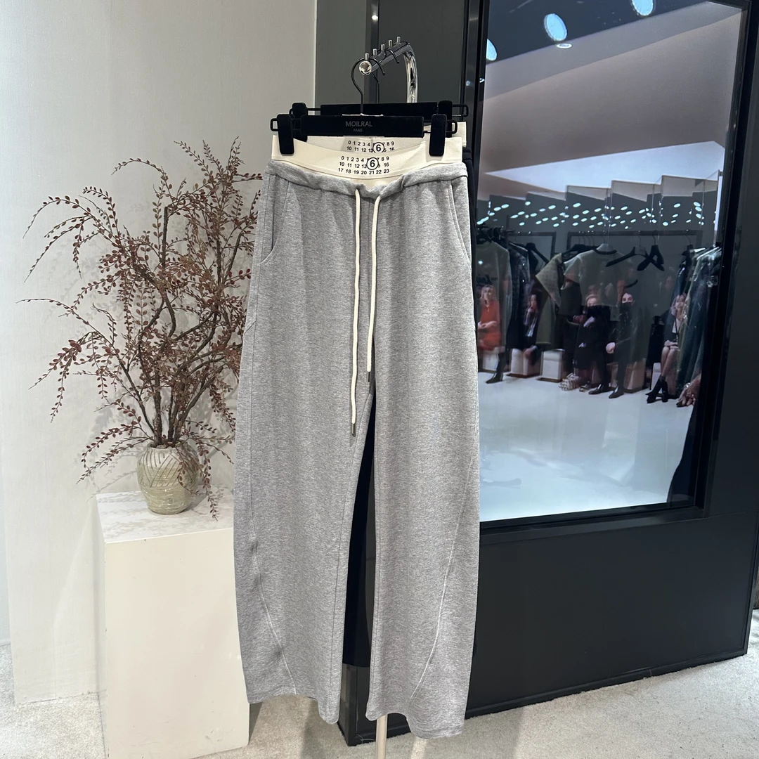 直腿宽松高腰女士高级卫裤066