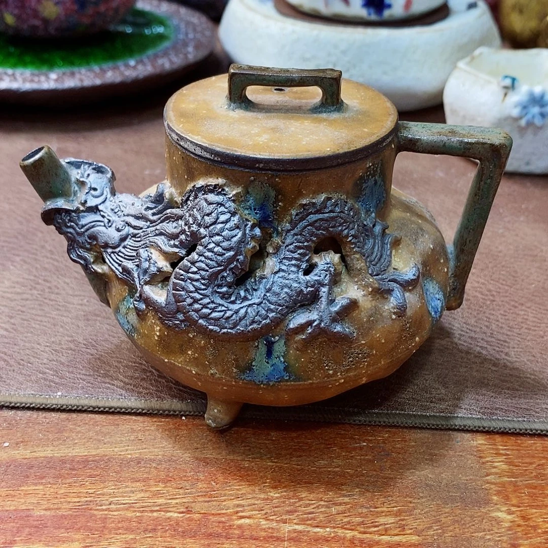 粗陶志野柴烧茶器