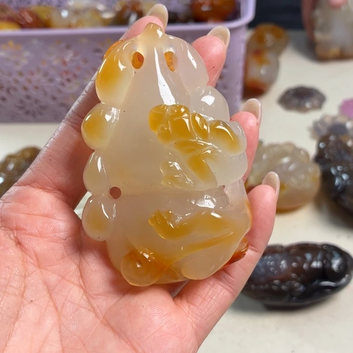 玛瑙/玉髓未镶嵌吊坠(不含链)