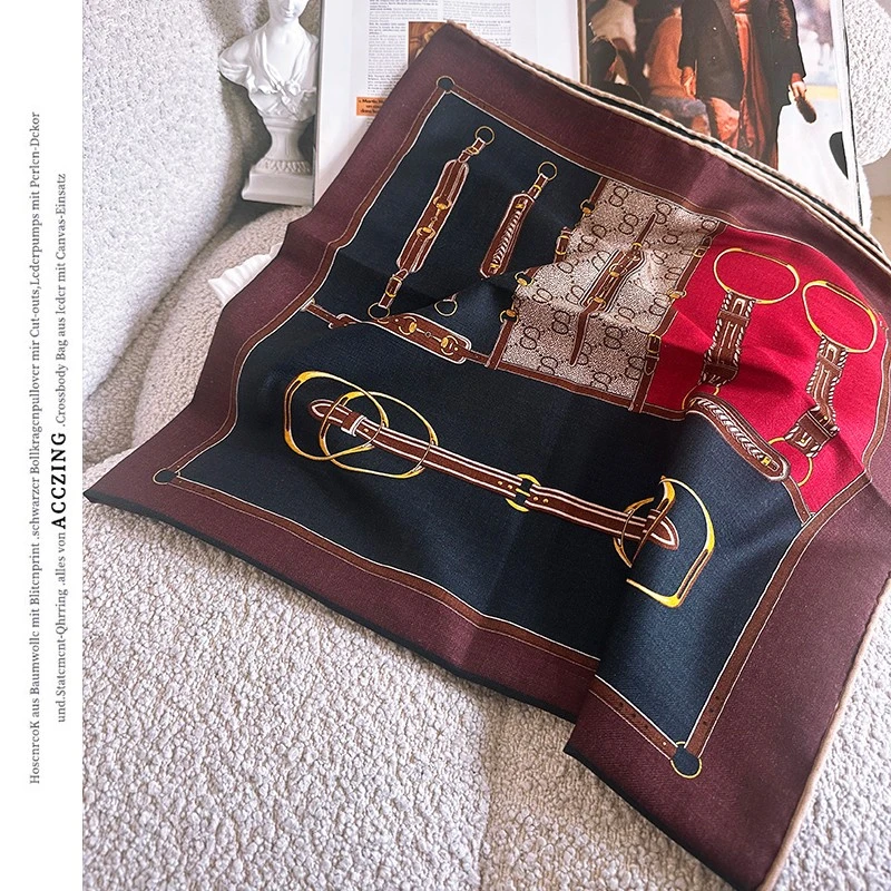 「皇家马镫」110cm丝毛双面加厚保暖围巾秋冬女新款披肩羊毛