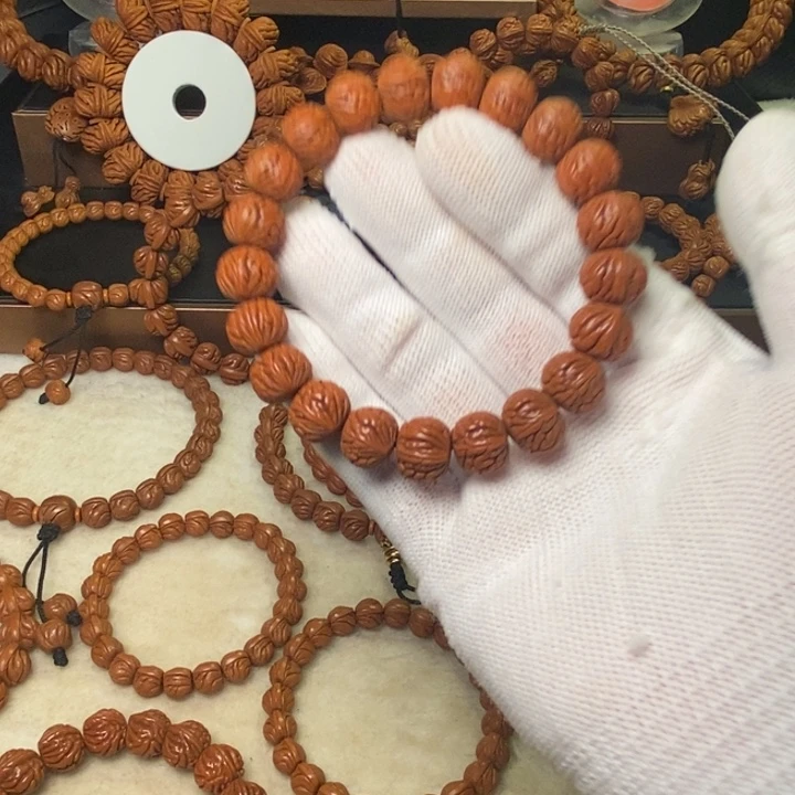 桃核手串秦岭龙纹桃核