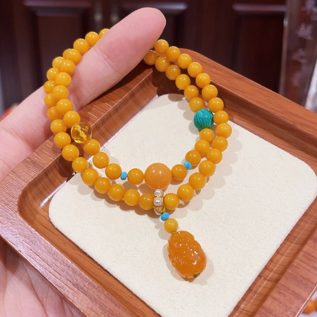 蜜蜡未镶嵌手链手串