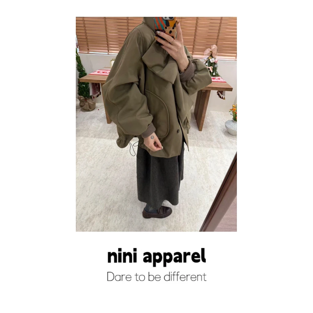 NiNi:小众设计师特殊面料高品质超洋气俩件套90白鹅绒羽绒服～