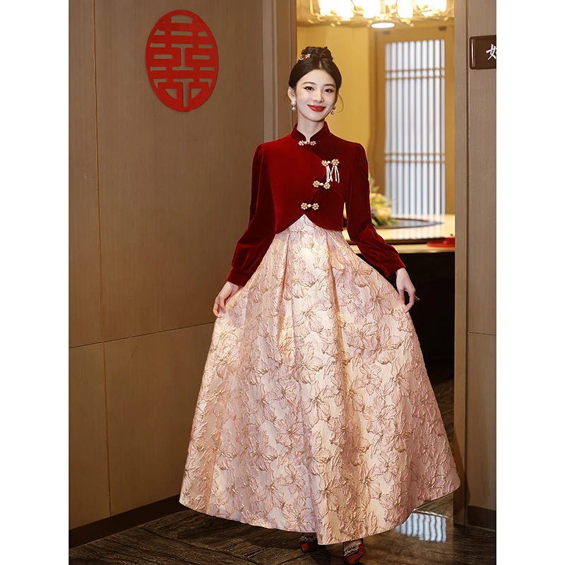 木子礼服《下单备注编码》结婚订婚裙敬酒新娘回门旗袍新中式马面裙