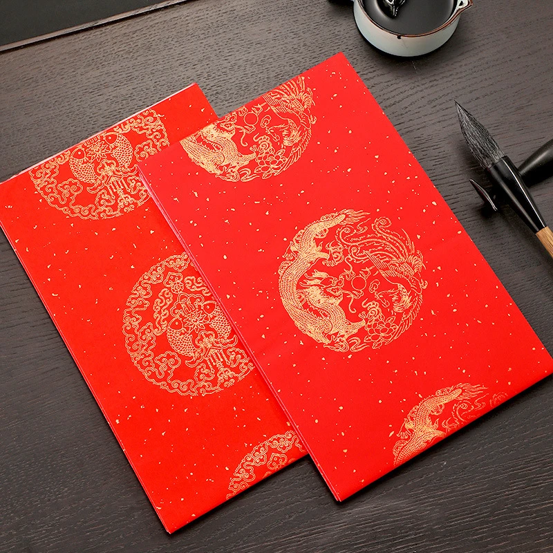 批发加厚万年红对联纸手写空白春联红纸大门对联纸批发春节红纸