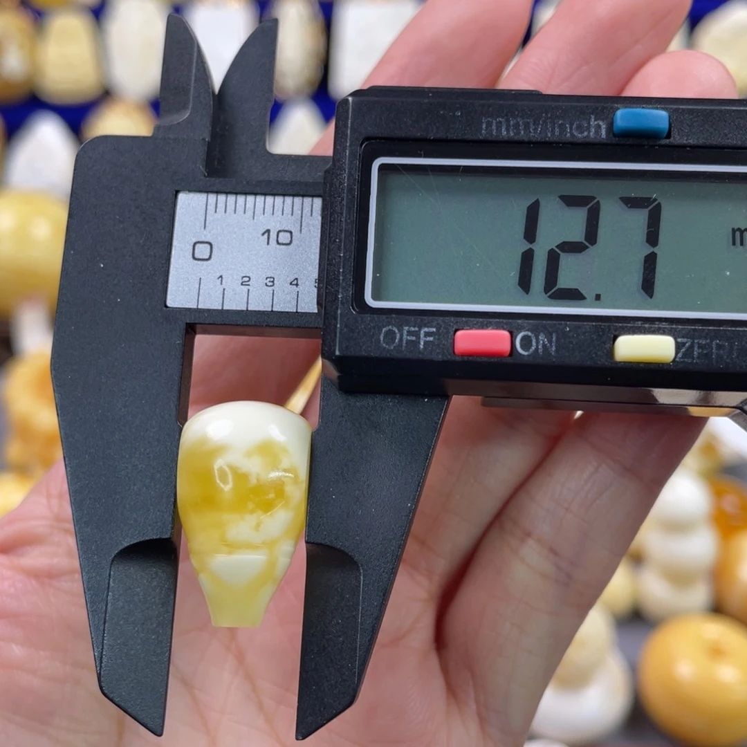 蜜蜡裸石未镶嵌琥珀蜜蜡三通