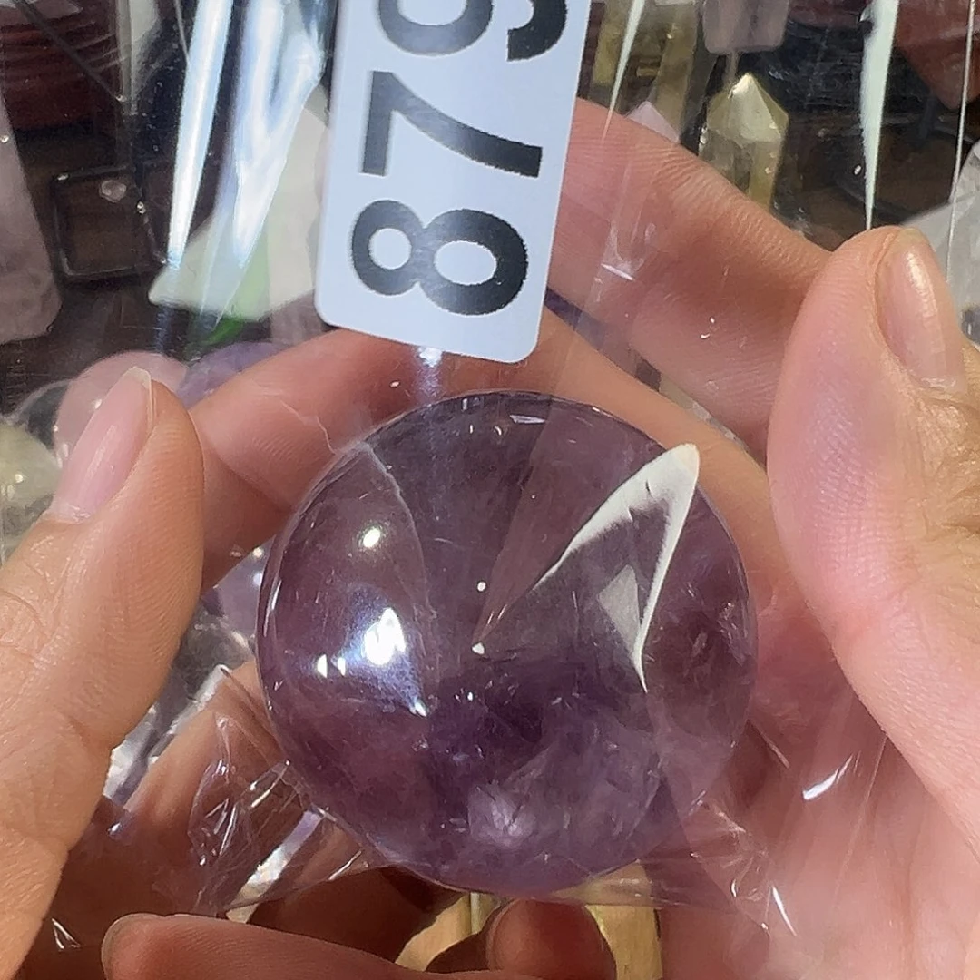 天然水晶，默认微瑕未镶嵌紫晶快***波