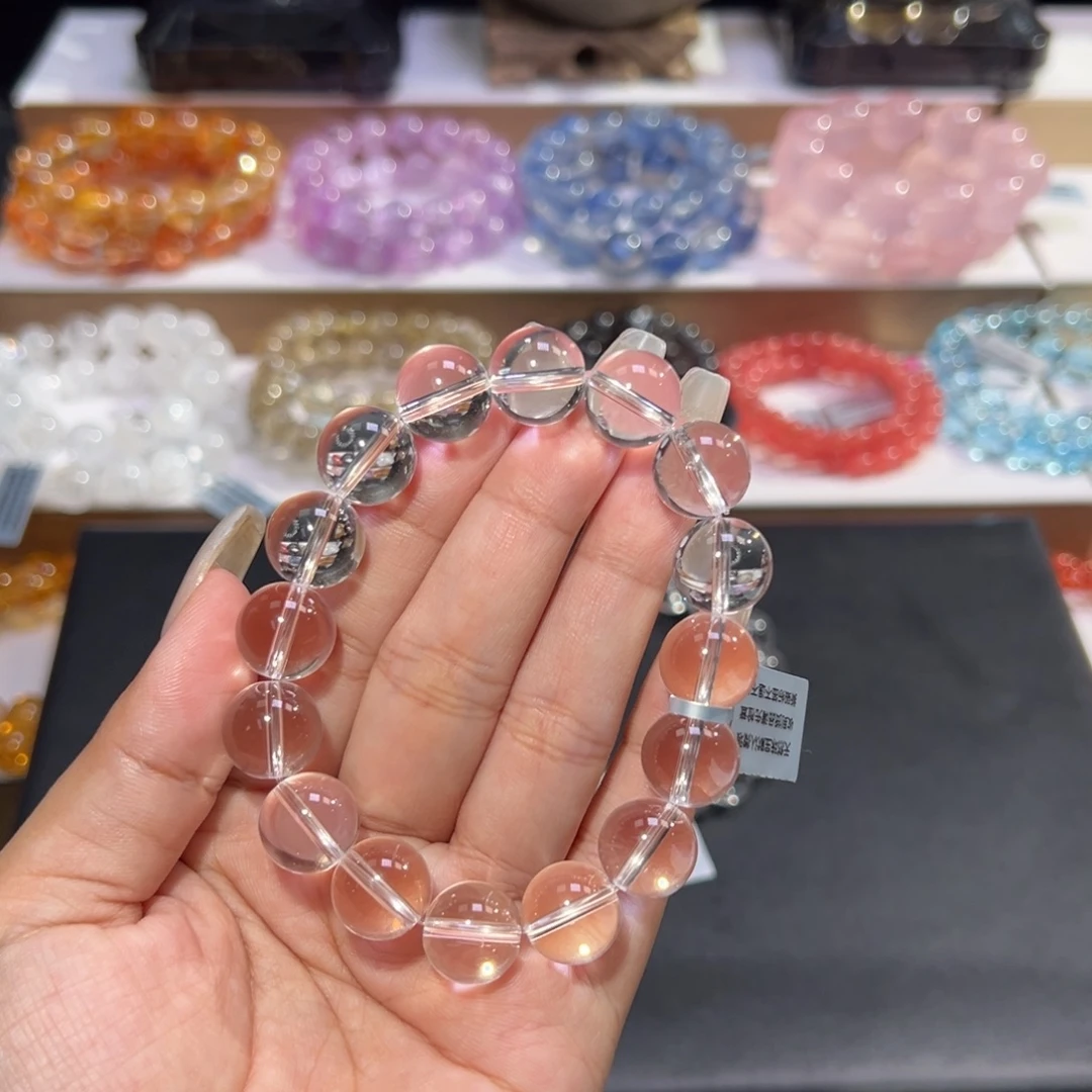 L***素未镶嵌手串水晶白水晶13mm
