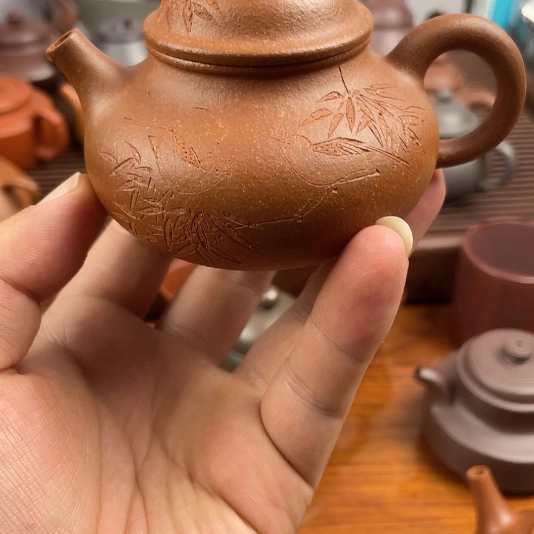 紫砂茶宠黄降坡018