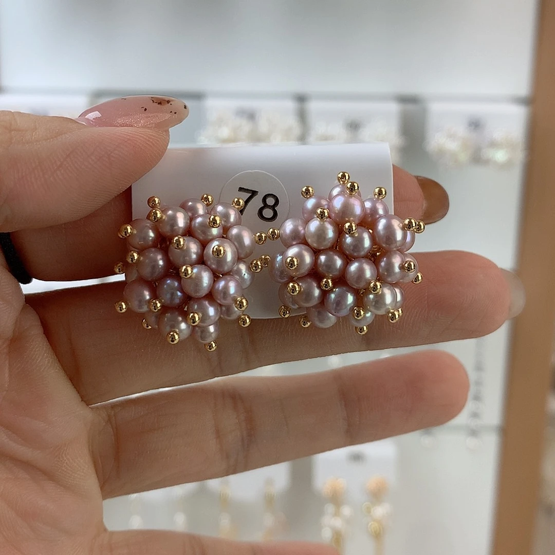 未镶嵌耳饰淡水珍珠