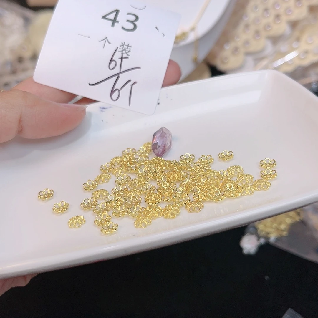 紫晶珠宝半成品银S925镀金镶嵌43