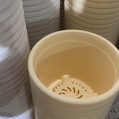 树脂四季4号米黄无托6个