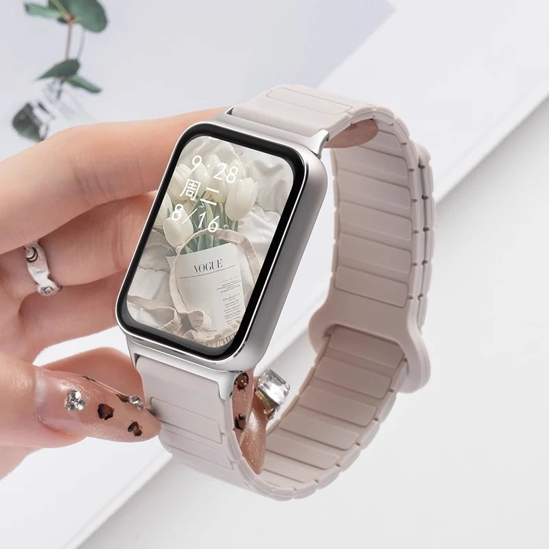 适用小米手环9Pro表带小米8/7pro表带红米watch6/5/4运动磁吸表带