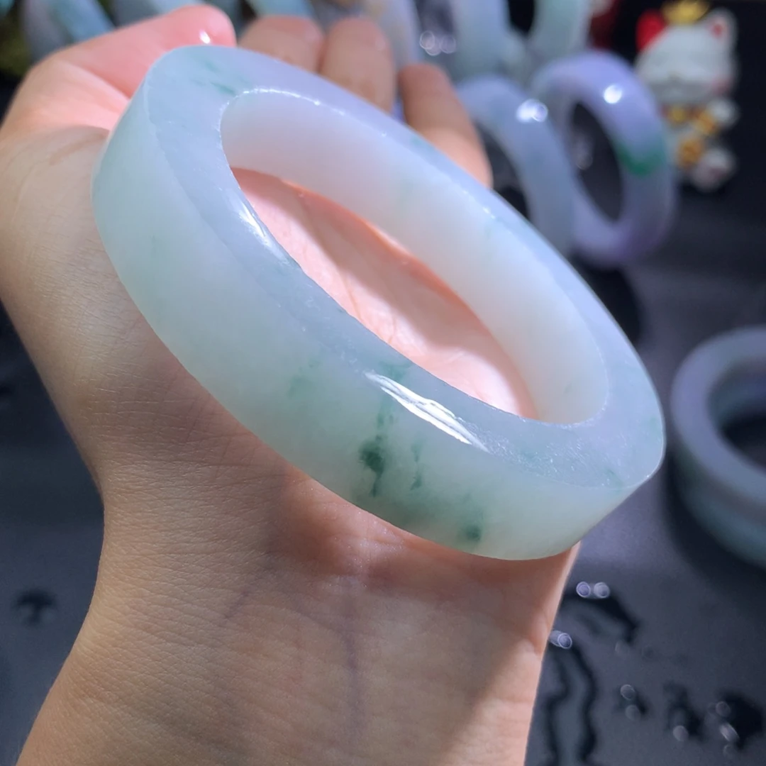 定制翡翠手镯58-62正圈未镶嵌刀*