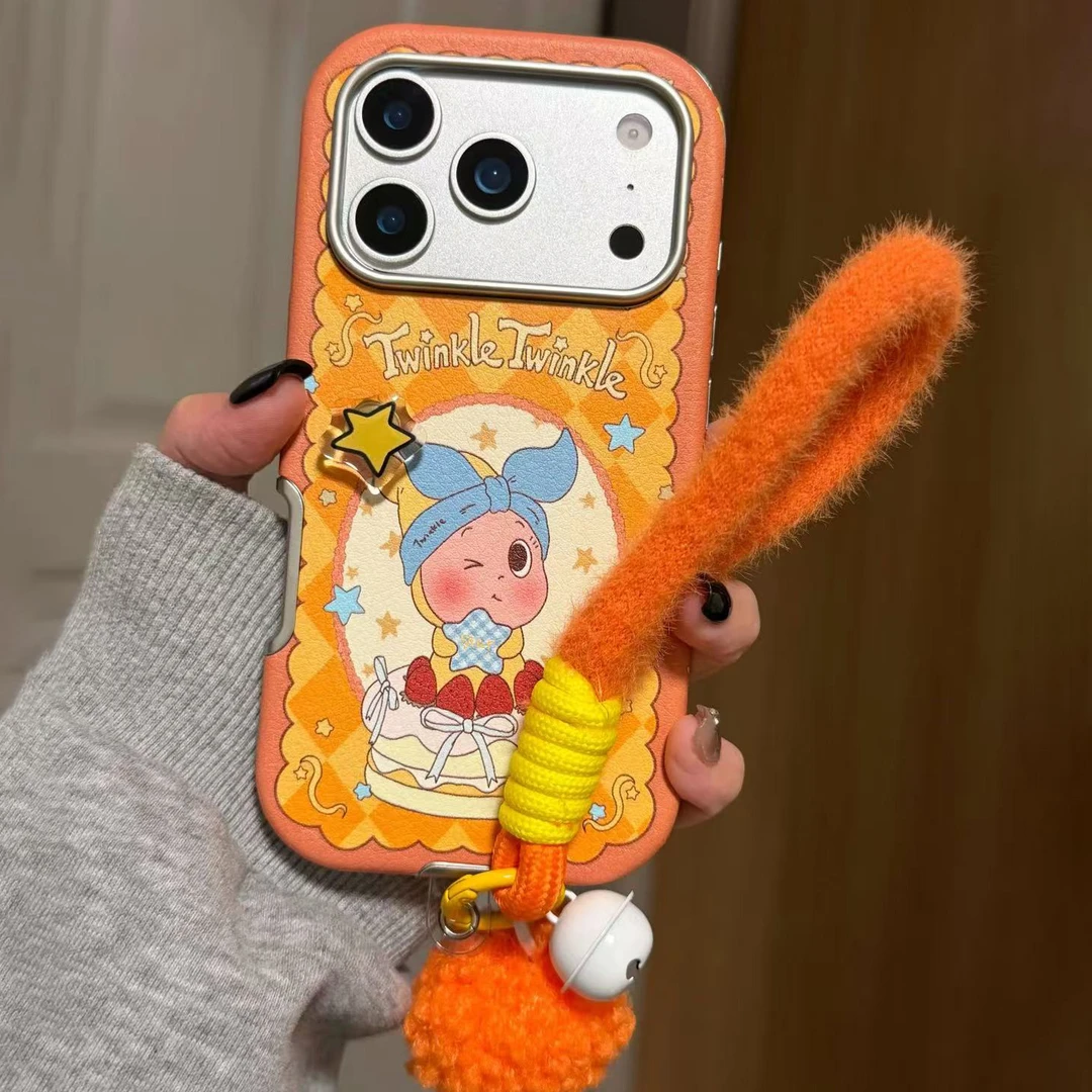 卡通蛋糕眨眼星星人适用iPhone17promax手机壳苹果16pro可爱15/14