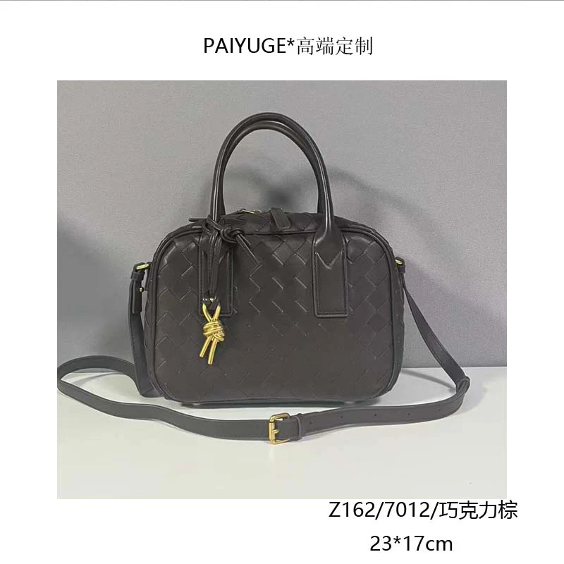 Z162/7012/巧克力棕  高端订制手工蜡线女士手提单肩斜挎包2051