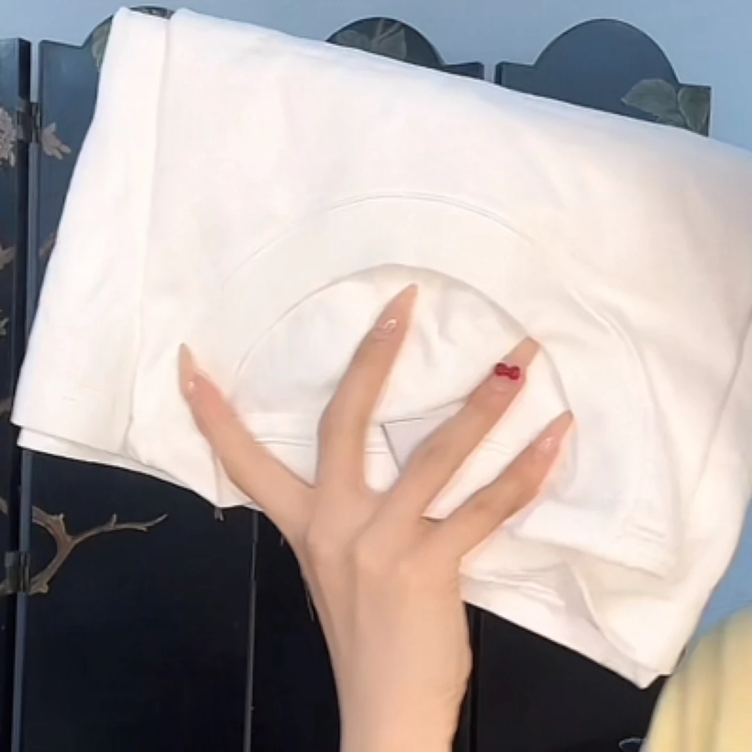 YEVACHAO时尚福利款白色半袖T