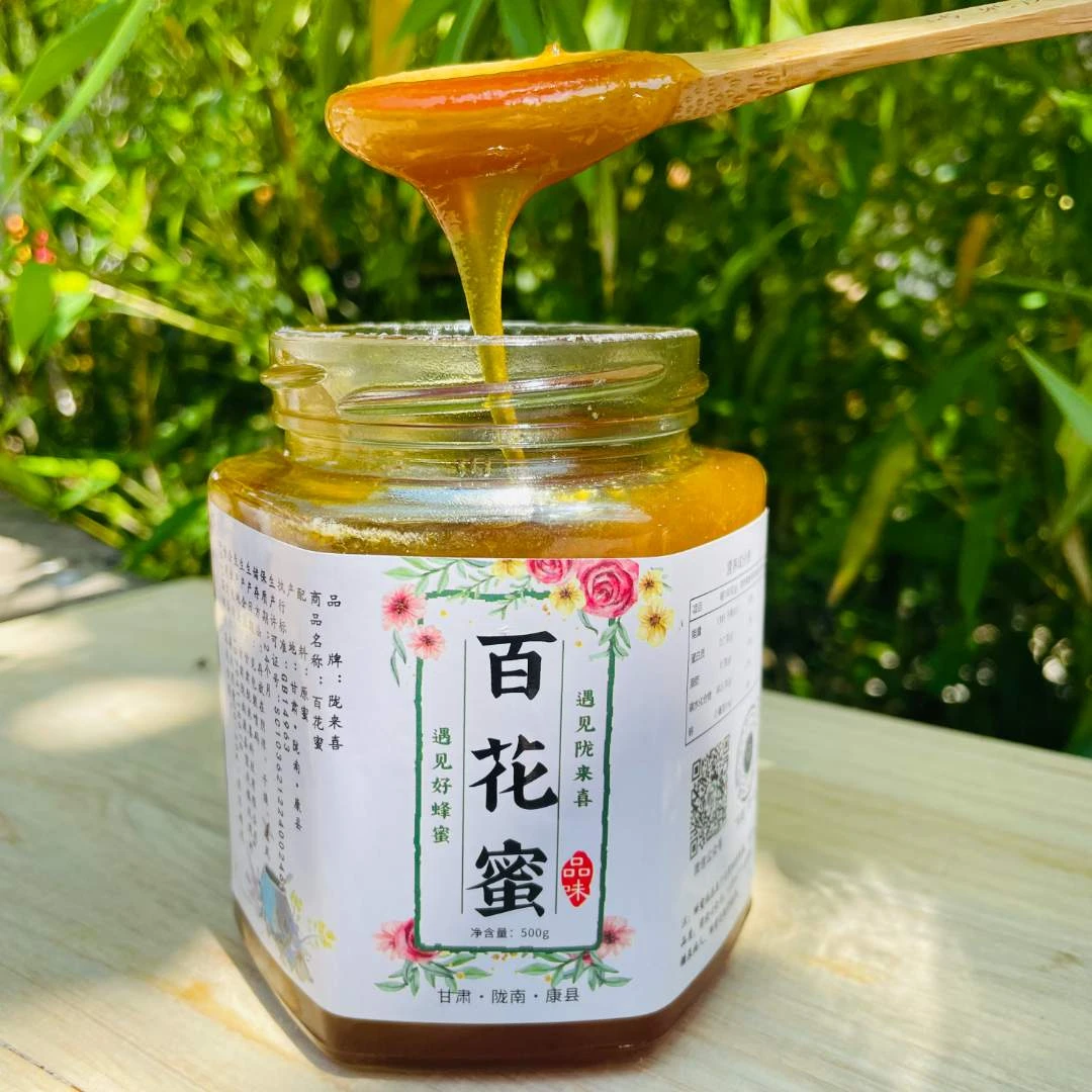 【小心甘推荐】甘肃大山土蜂蜜康县秦岭百花蜜户外结晶蜜500g包邮