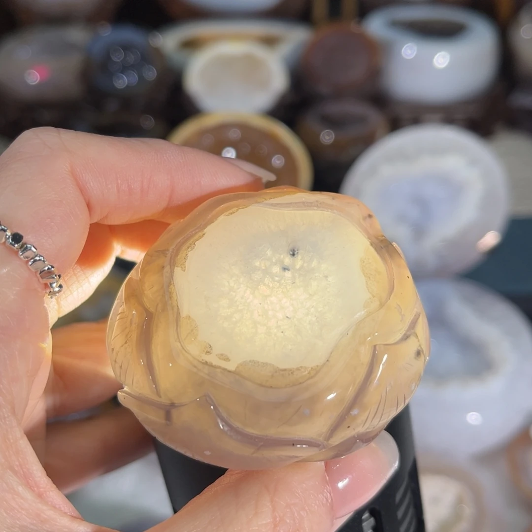玛瑙/玉髓未镶嵌摆件水胆玛瑙