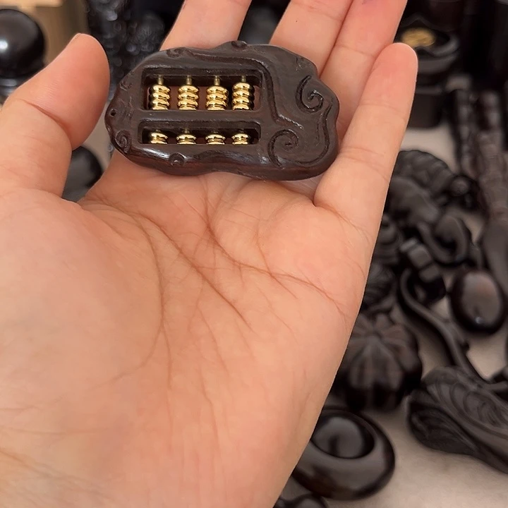 0***0黑酸枝木类紫光檀算盘