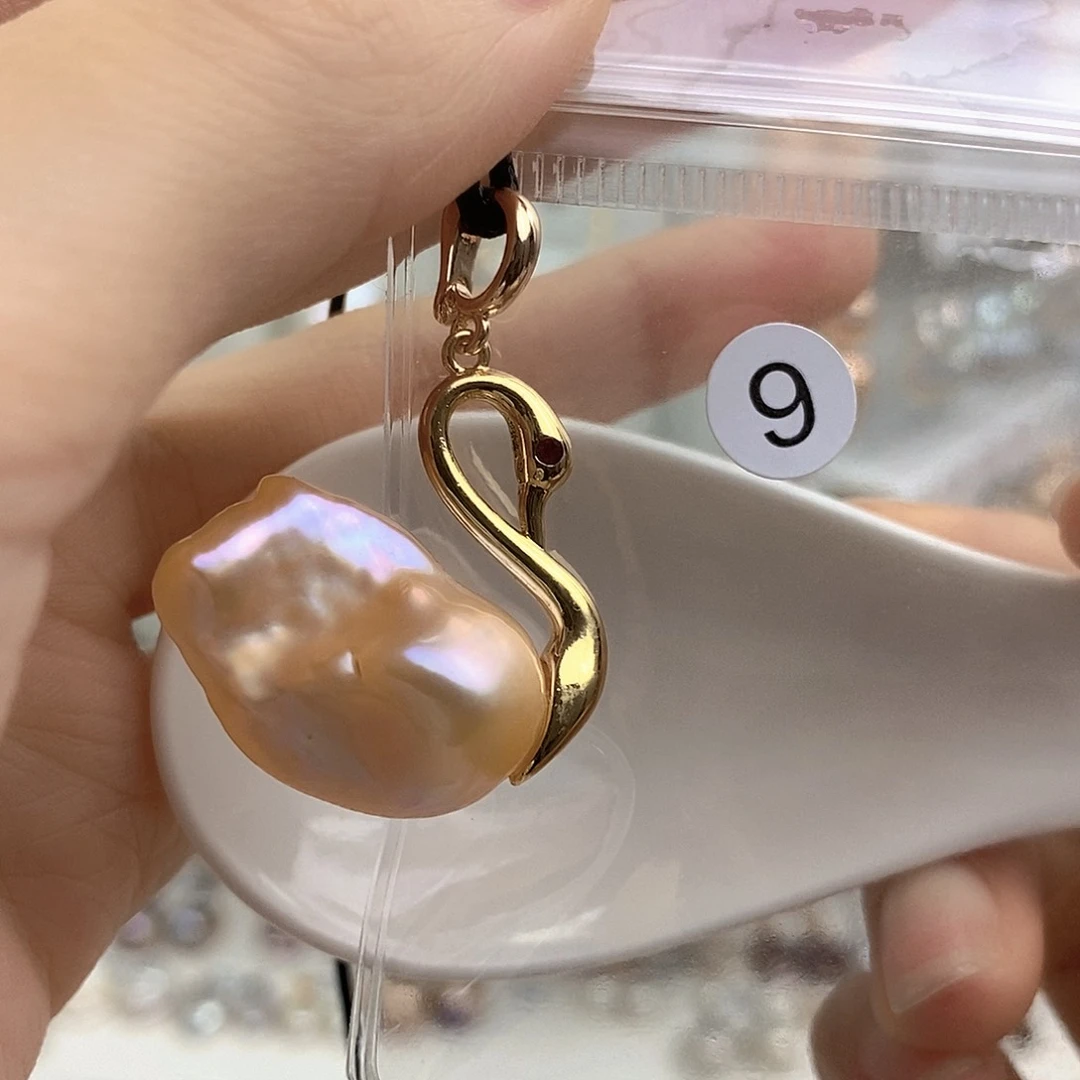 淡水珍珠银S925镶嵌颈饰