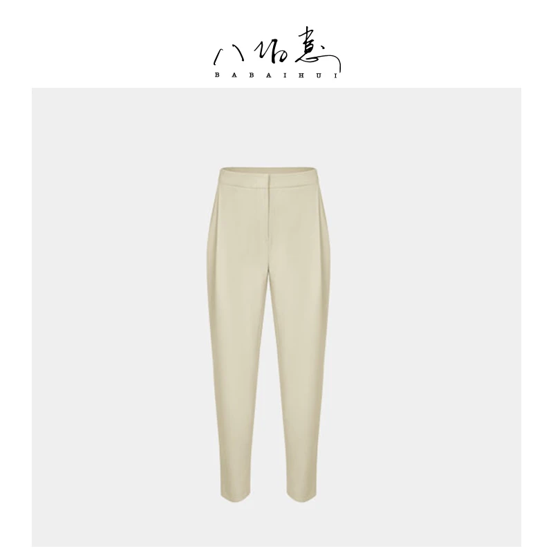 贝尔裤女士秋冬下装休闲简约纯色女装王璇原创设计