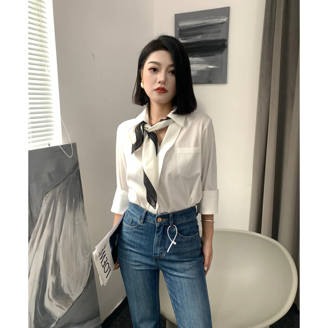2025新款设计感小众衬衫plol领口夏季短袖女