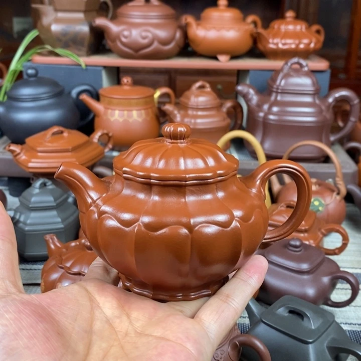 茶壶紫砂筋纹掇只300cc原矿赵庄朱泥双十一特价