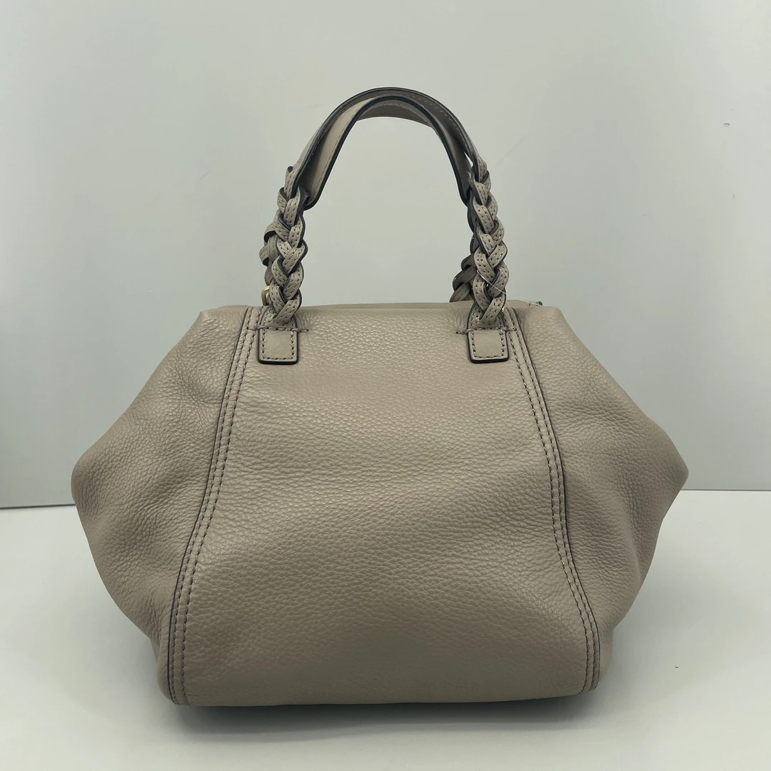 95新 TORY BURCH/汤丽柏琦 灰色编织手提包32*20*17E050905