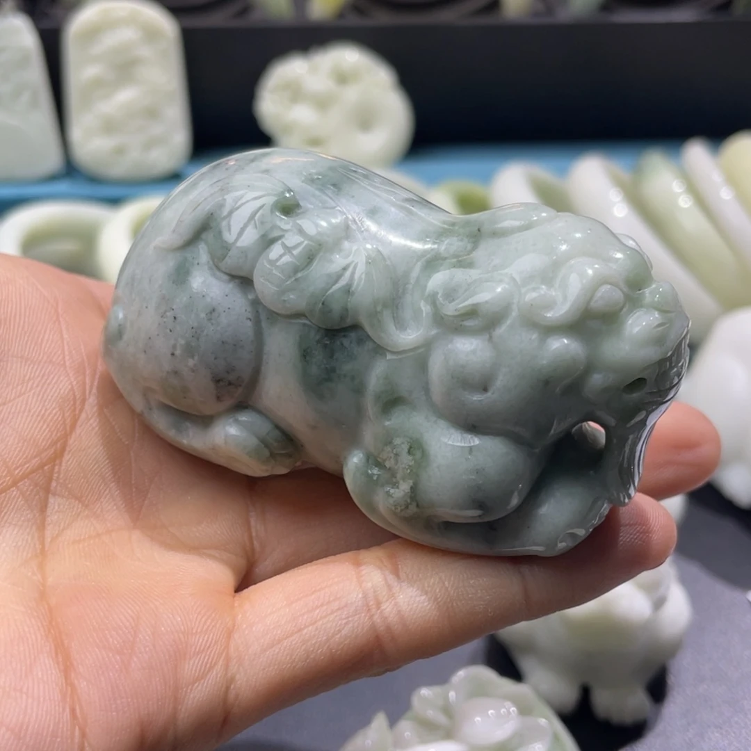 蓝田玉（蛇纹石化大理石玉）把件未镶嵌ℳ*波