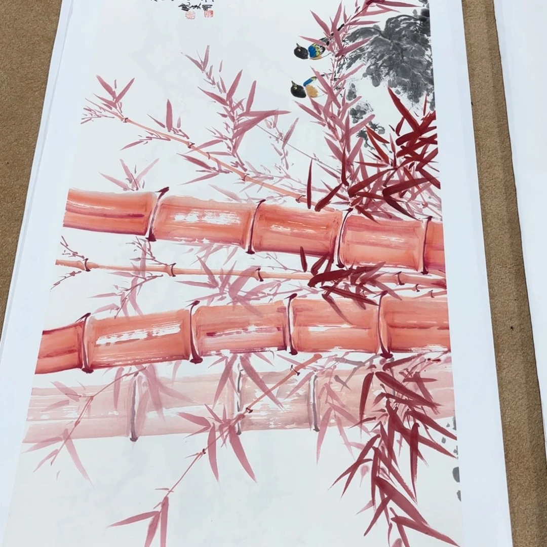 国画沥**输饶言明4尺花鸟马