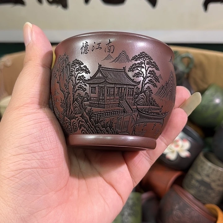 茶杯紫砂全手工紫砂主人杯