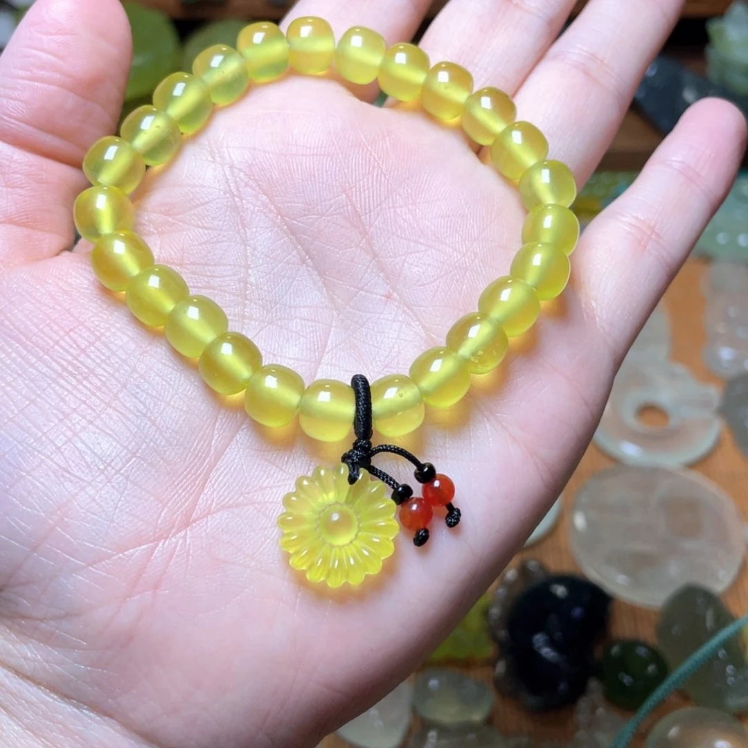 蛇纹石玉未镶嵌手链嗷*喵