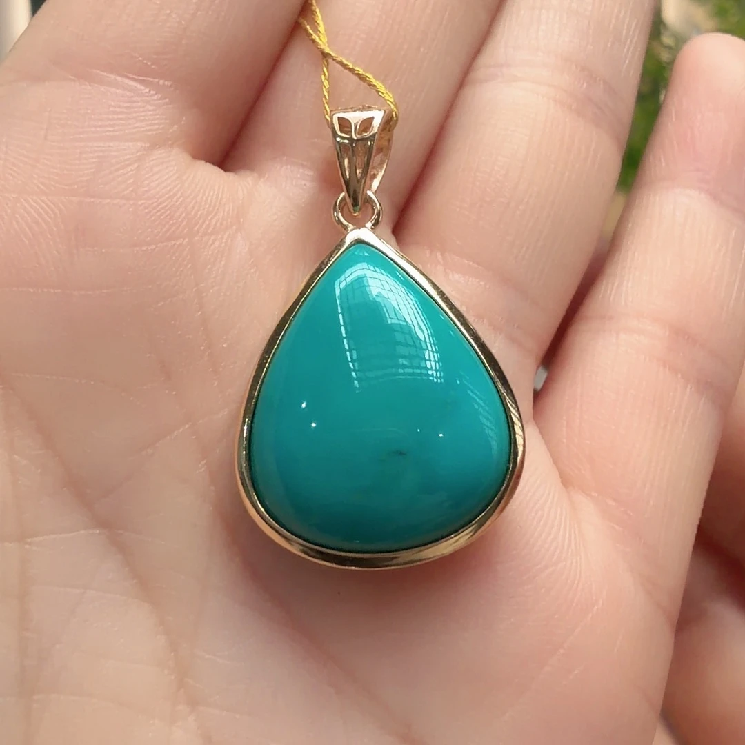 绿松石银S925镶嵌颈饰