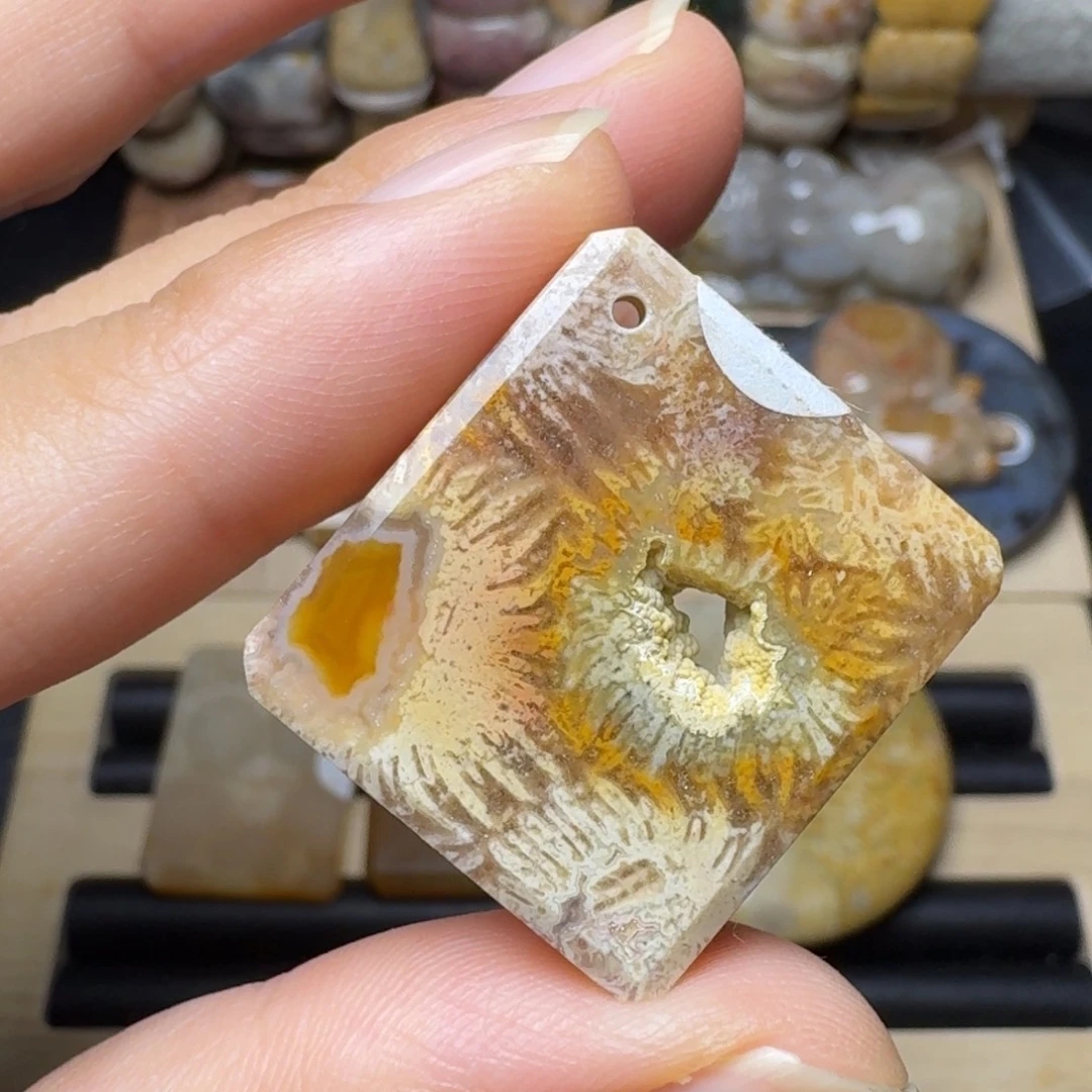 硅化玉未镶嵌奇特福牌