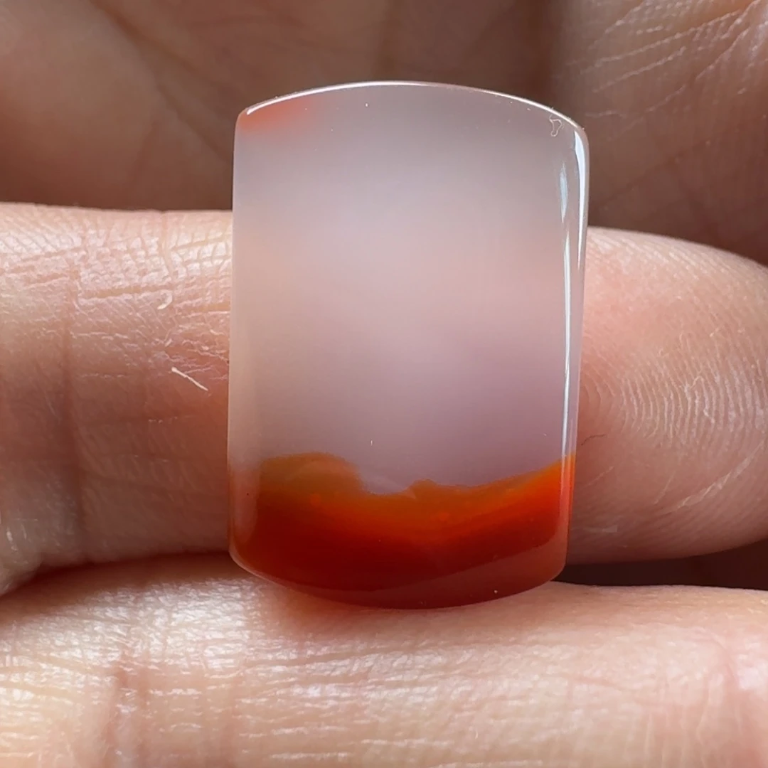 南红玛瑙未镶嵌冰飘无事牌