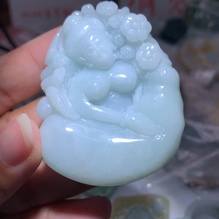 翡翠未镶嵌颈饰保真天然A货翡翠