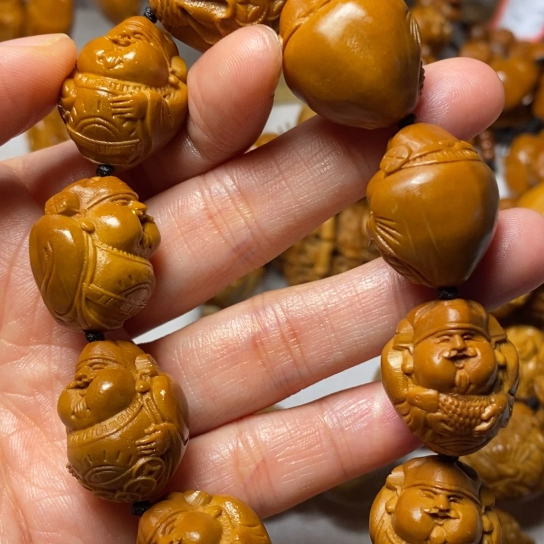 橄榄核手串/手链灯泡财神