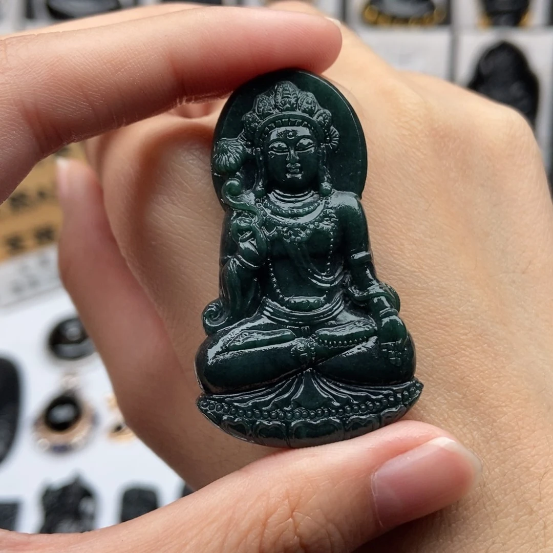 颈饰未镶嵌翡翠观音