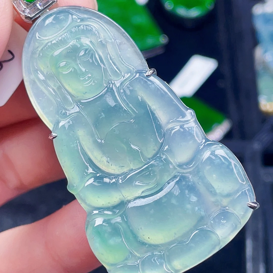 翡翠未镶嵌颈饰933