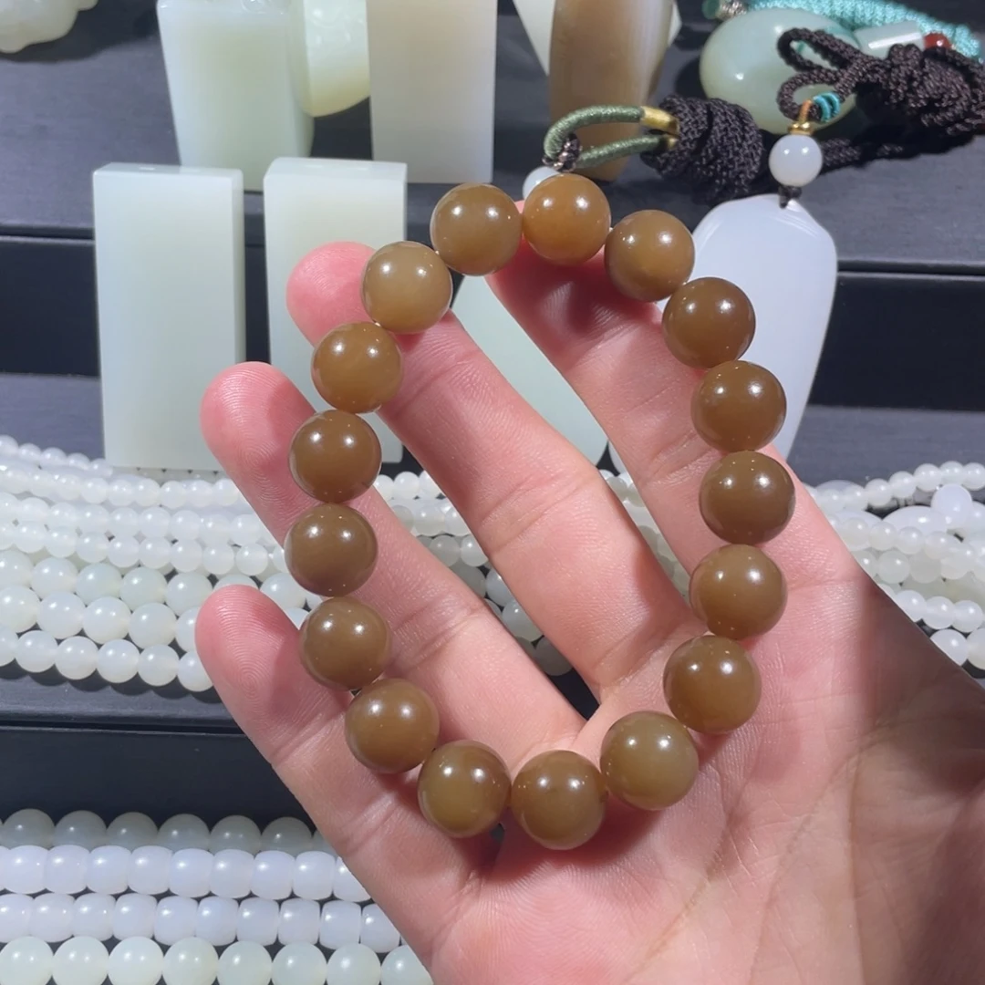 和田玉未镶嵌吊坠(不含链)手串