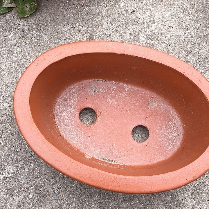 紫砂宜兴紫砂30红椭圆