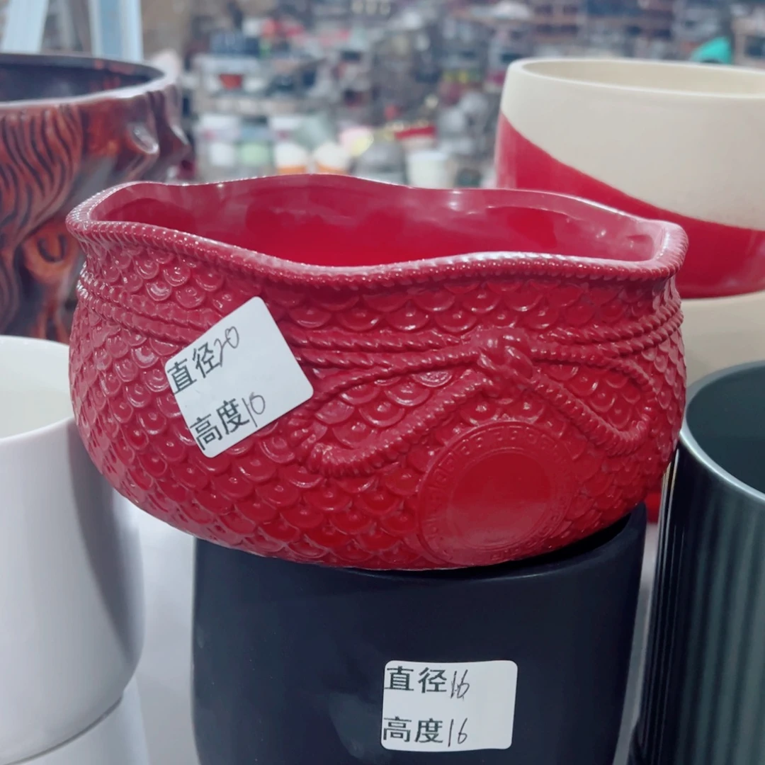 有孔，陶瓷花盆满10米包邮发货