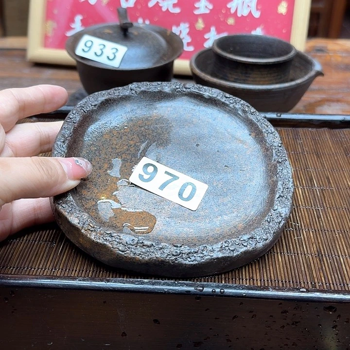 纯手工制作粗陶茶具