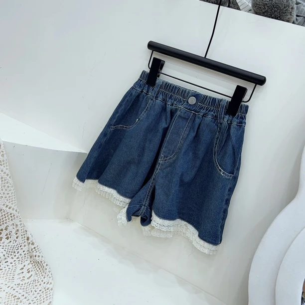 W童品家，（现货）2025夏款新款女童中大童牛仔短裤230