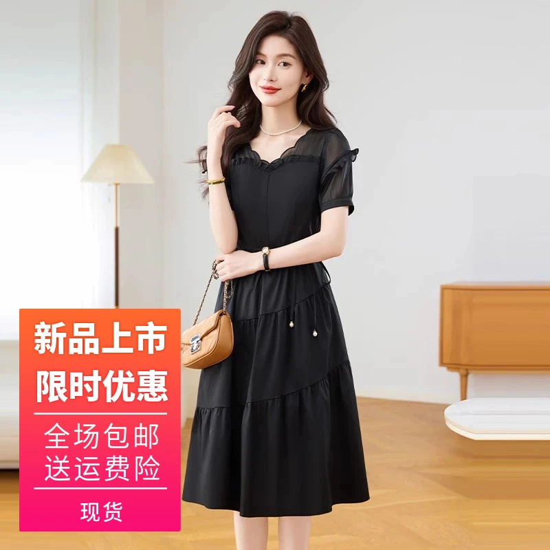 广州十三行高端品牌连衣裙女夏2025新款今年流行爆款深圳南油裙子