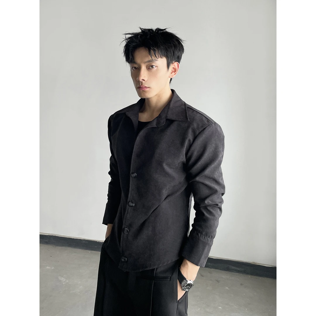 DAY NY收腰衬衫可拆卸垫肩夹克早秋外套正肩版型长袖高级感衬衣